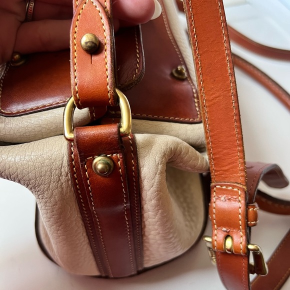 Authentic large 12 x 10 Dooney & Bourke pebble grain leather satchel ~Vintage! - Picture 7 of 16